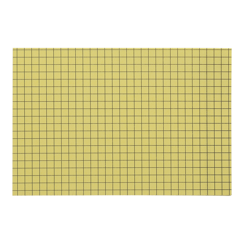 @Блок для нотаток з клейким шаром 100х150 мм, 100 аркушів,клітинка, жовтий