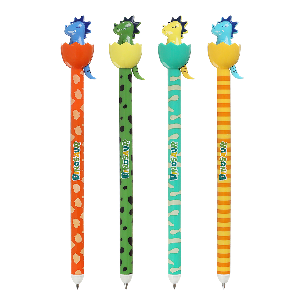 Ручка гелева автоматична Пиши-стирай, DINO TAIL, 0,5 мм, синя, KIDS Line