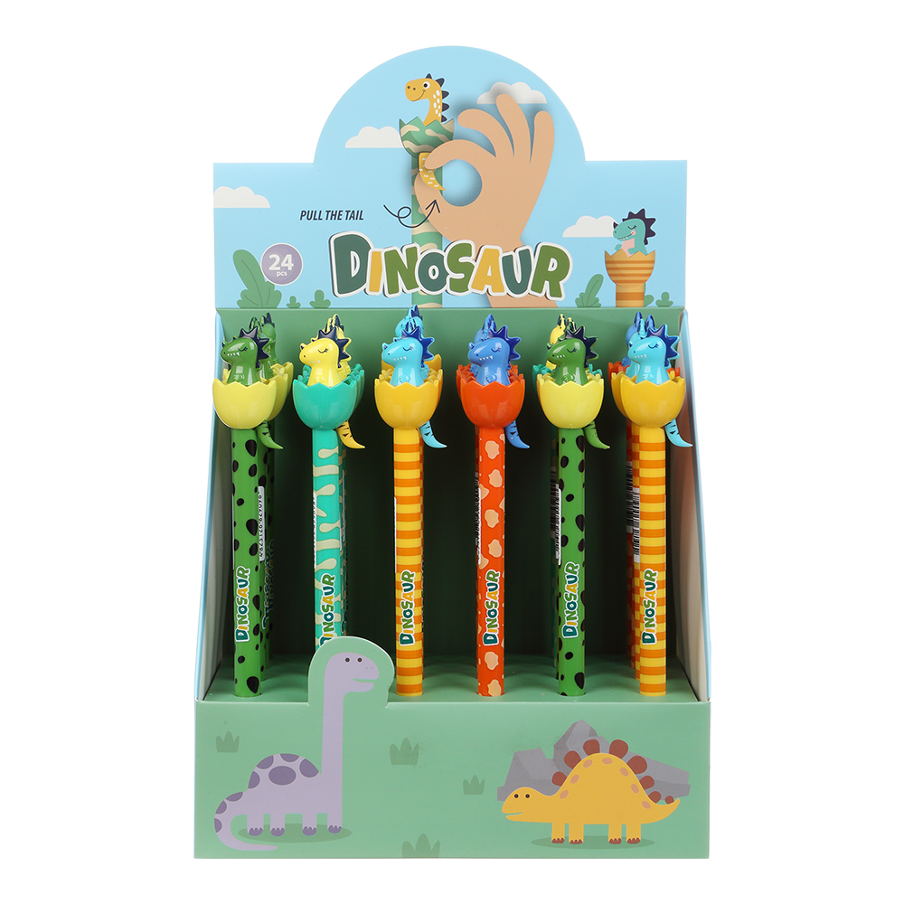 Ручка гелева автоматична Пиши-стирай, DINO TAIL, 0,5 мм, синя, KIDS Line