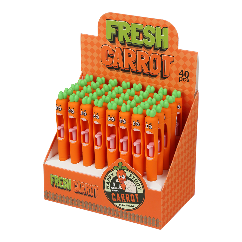 Ручка гелева автоматична, Carrot pen, 0,5 мм, синя, KIDS Line