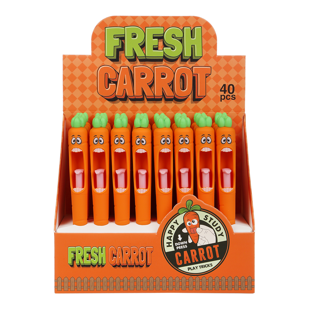 Ручка гелева автоматична, Carrot pen, 0,5 мм, синя, KIDS Line
