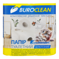 /Бумага туал.целюлоз. BUROCLEAN EuroStandart, по 4 рул., на гильзе, 2-х сл., белый