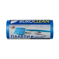 /Пакети для сміття 35л30шт, 500*600мм, блакитні, 10мкм ПНТ (HDPE), BUROCLEAN EuroStandart