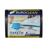 /Пакети для сміття 35л100шт, 470*570мм, міцні чорні, 14мкм ПВТ (LDPE), BUROCLEAN EuroStandart