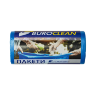 /Пакети для сміття 60л20шт, 600*700мм, блакитні, 17мкм ПВТ (LDPE), BUROCLEAN EuroStandart