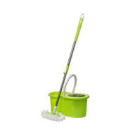 Швабра з віджимом+відро(комплект), GREEN, Spin Mop (2 змінні насадки)
