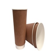 /Стакан паперовий, 340мл, двошар., крафт 25шт/уп BUROCLEAN (ST-80)