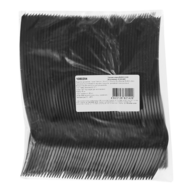 /Виделка одноразова, чорна Преміум, 18см 3.7г 100шт/уп EuroStandart BUROCLEAN