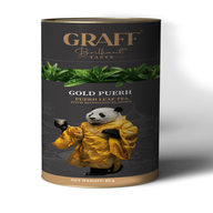 /Чай  пуер с мандарином, листовий  80 г,  тубус,  "Gold Puer " GRAFF 