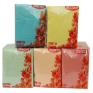 /Серветки столові, пап., 210х210мм, 100шт., в пп упак., в асортименті  Malvar