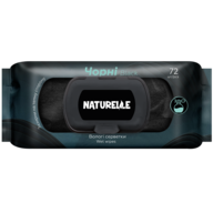 /Серветки вологі універсальні, чорні, Classic, 72шт., NATURELLE 