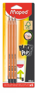 #Набор карандашей графитовых BLACK PEPS HB, с ластиком в наборе, блистер (6 шт.)