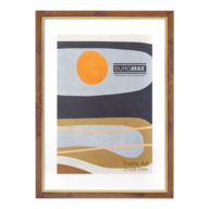 /Рамка А4, 21х29.7 см світло-коричнева з золотом