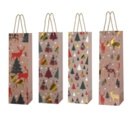 Пакет паперовий подарунковий, Wine bottle:11х38х11см, тиснення фольгою BM.2000130