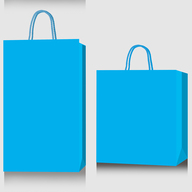 Пакет паперовий подарунковий, з великим дном 28х42х28см, блакитний BM.2000141-14