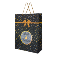 Пакет паперовий подарунковий, L:31х42х12см, тиснення фольгою BM.2000183