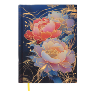 Ежедневник недат. полиграфический PEONY, A5, темно-синий, 336 стр