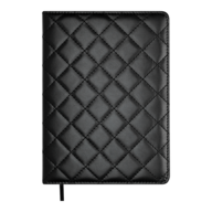 Щоденник недат. DONNA LINE, A5, чорний, штуч.шкіра/поролон, 336 стор