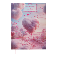 Ежедневник недат. полиграфический ROMANTIC, A5, голубой, 336 стр 