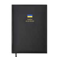 Щоденник недат. BRAVE, A5, чорний, штуч.шкіра, 336 стор