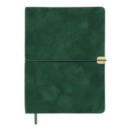 Щоденник недат. VELOUR, A5, зелений, штуч.шкіра, 336 стор