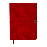 Ежедневник недат. VELOUR, A5, красный, иск.кожа, 336 стр