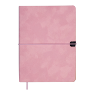 Щоденник недат. VELOUR, A5, рожевий, штуч.шкіра, 336 стор