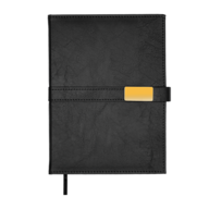 Щоденник недат. LEROY, A5, чорний, штуч.шкіра, 336 стор