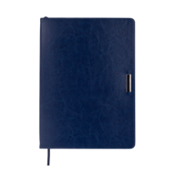 Щоденник недат. SALERNO, L2U, А4, синій, штуч.шкіра, 336 стор
