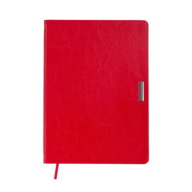 Щоденник недат. SALERNO, L2U, А4, ЧЕРВОНИЙ, штуч.шкіра, 336 стор
