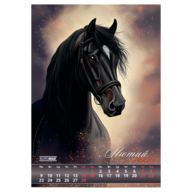 /Календарь настенный 2026 г., А3, 1 пружина, Horses