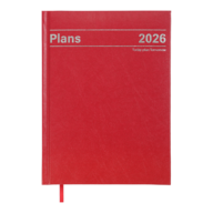 Ежедневник датир. 2026 STYLE, A5, красный, бумвинил/поролон