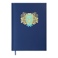 Ежедневник датир. 2025 HERALDRY, A5, темно-синий, иск.кожа/поролон