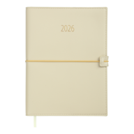 Ежедневник датир. 2026 PANDORA, A5, бежевый, иск.кожа