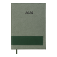 Ежедневник датир. 2026 PRESTIGE, A5, зеленый, иск.кожа
