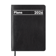 Ежедневник датир. 2026 MEMORY, A5, черный, иск.кожа