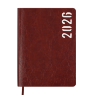 Ежедневник датир. 2026 MIND, A5, коричневый, иск.кожа