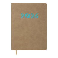 Ежедневник датир. 2026 INVISIBLE, A5, бежевый, иск.кожа