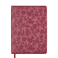 Ежедневник датир. 2026 BLOOM, A5, темно-красный, иск.кожа
