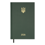 Ежедневник датир. 2026 AIRY, A5, зеленый, бум винил