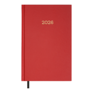 Ежедневник датир. 2026 SIMPLE , A5,  красный, бум винил