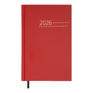 Ежедневник датир. 2026 ZEST, A5, красный, бум винил