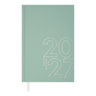 Щоденник датов. 2027 FLOW, A5, бірюзовий , вінілпапір