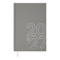 Щоденник датов. 2027 FLOW, A5, сірий , вінілпапір
