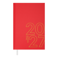 Щоденник датов. 2027 FLOW, A5, малиновий , вінілпапір