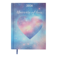 Ежедневник датир. полиграфический ROMANTIC 2026, A5, бирюзовый