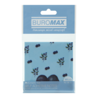 Блок пластиковий для нотаток з клейким шаром ARABESKI, 75x75мм, 50 арк., прозорий, блискучий, кобаль