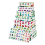 Коробки подарункові, набір 10шт, вкладені 1в1 - розмір найбільшої 37х27х11см, тиснення фольгою BM.23