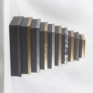 Коробки подарункові, набір 10шт, вкладені 1в1 - розмір найбільшої 37х27х11см, тиснення фольгою BM.23