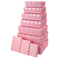 Коробки подарункові, набір 10шт, вкладені 1в1 - розмір найбільшої 37х27х11см BM.2333730